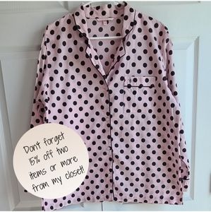 Polka Dot Victoria Secret Sleep Shirt, Size Medium